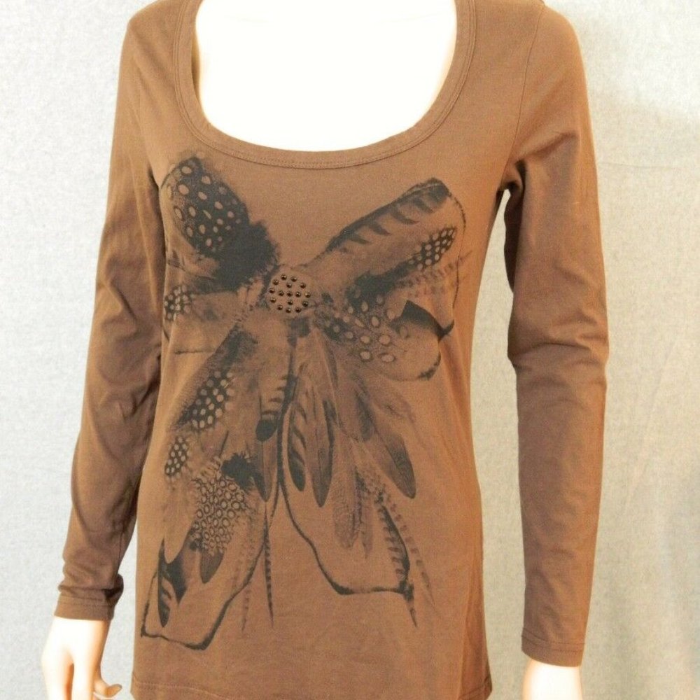 BISOU BISOU  BROWN BOW TOP SIZE  SMALL-EUC
